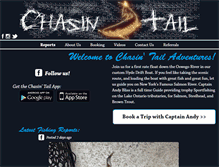 Tablet Screenshot of chasintailadventures.com